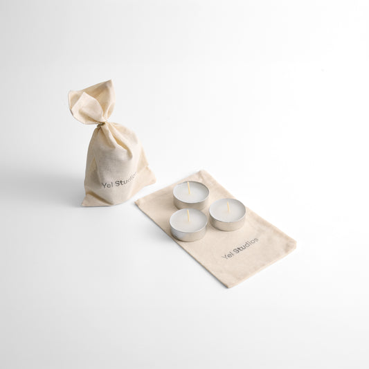Büyük Tealight Mum - 3'Lü Set